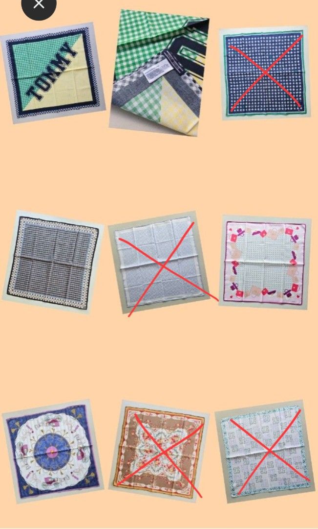 BRANDED HANDKERCHIEF ON SALE (Category: Scarves) located in Iriga City. Submitted by thelinenarray (Listing ID 1459526278, Image 1). Description: All in excellent condition, no flaws All cotton P190 each (NO LOWBALLERS).