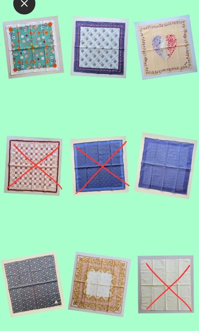 BRANDED HANDKERCHIEF ON SALE (Category: Scarves) located in Iriga City. Submitted by thelinenarray (Listing ID 1459526888, Image 1). Description: All in excellent condition, no flaws All cotton P150 each (NO LOWBALLERS).