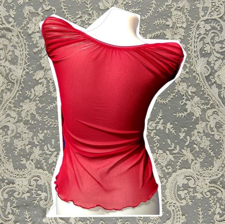Brandy Melville Inspired Red See-through Top (Category: Blouses) located in Cavite. Submitted by girlofwonders_222 (Listing ID 1462428018, Image 3). Description: tags: lana del rey, brand melville, hollister, coquette, lace, ribbon, party top, pinterest, instagram ps: original shoppee price is 360+.