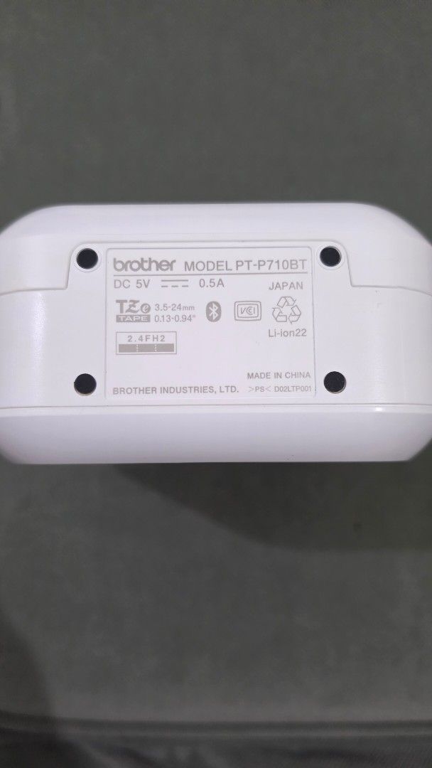 Brother PT-P710BT Label Printer Bluetooth (Category: Printers, Scanners & Copiers) located in Makati City. Submitted by akukaselabs (Listing ID 1466889275, Image 2). Description: Brother P-Touch Cube PT-P710BT Bluetooth Label Printer + 2 Tape Cartridges Price: ₱5,000 Condition: Pre-owned, in good condition Description: Selling my Brother P-Touch Cube PT-P710BT Wireless Label Printer in White. Compact and stylish label printer, perfect for organiz