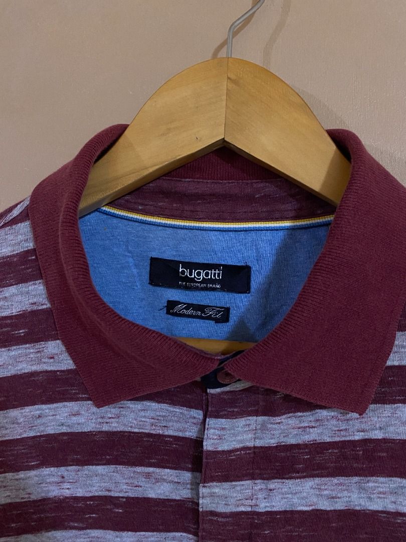Bugatti Striped Polo Shirt (Category: Tshirts & Polo Shirts ) located in Cadiz. Submitted by thespotcdz (Listing ID 1466829133, Image 2). Description: XL on tag Width 22" Length 28" Excellent condition.