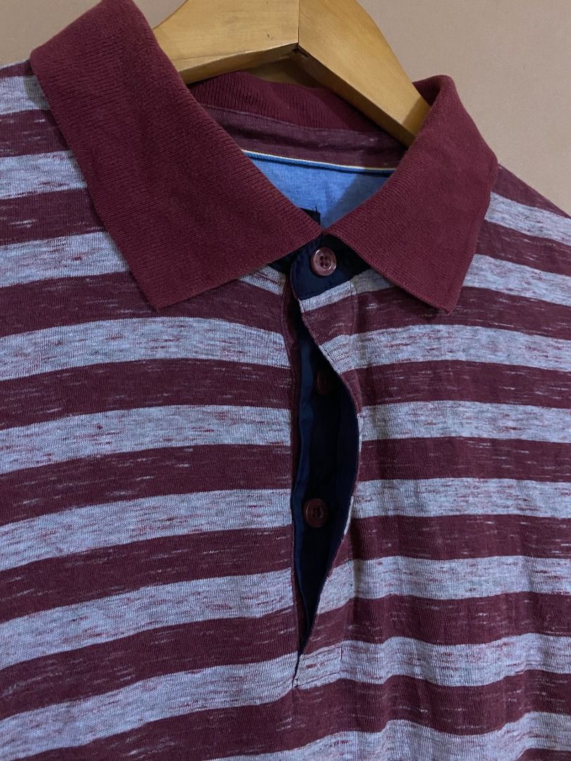 Bugatti Striped Polo Shirt (Category: Tshirts & Polo Shirts ) located in Cadiz. Submitted by thespotcdz (Listing ID 1466829133, Image 3). Description: XL on tag Width 22" Length 28" Excellent condition.