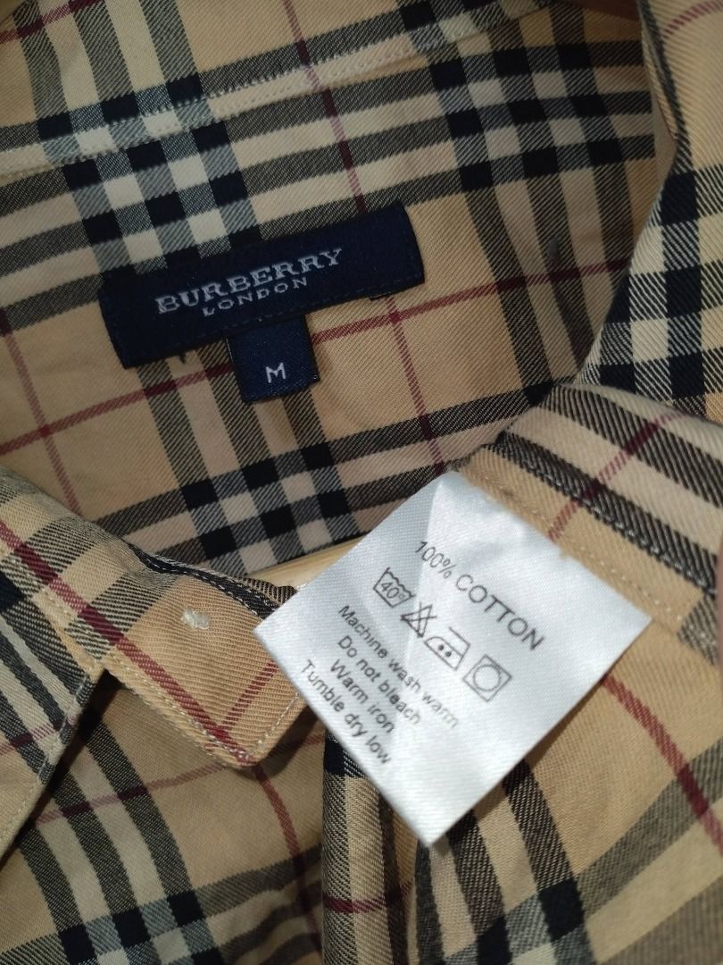 BURBERRY PLAID BUTTON DOWN SHIRT (Category: Tshirts & Polo Shirts ) located in Baguio. Submitted by fashionfinds1999 (Listing ID 1466831507, Image 2). Description: 28 X 21 MEDIUM EXCELLENT CONDITION + SHIPPING FEE.