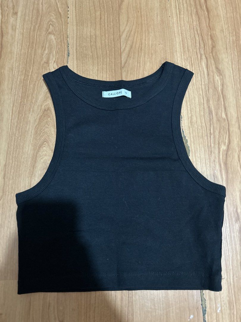 Calliope Black Tank Top (Category: Sleeveless) located in Las Pinas. Submitted by ameothings (Listing ID 1466834428, Image 1). Description: LAST PRICE POSTED! DO NOT HAGGLE. size xs-small never used — NO WHEN WORNS — dm if interested!.
