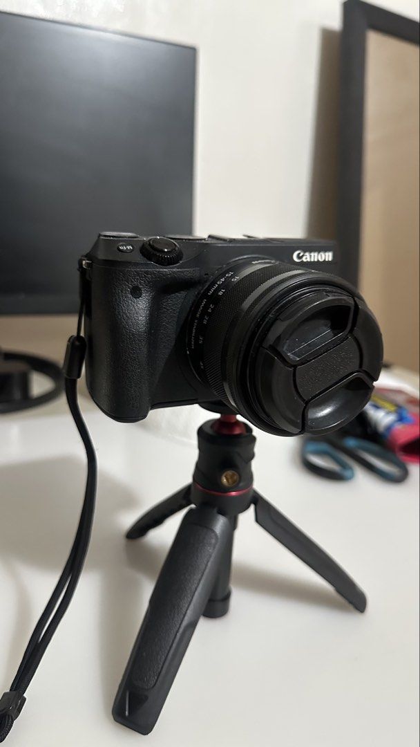 Canon EOS M3 (Category: Cameras) located in Manila. Submitted by aiaaaah (Listing ID 1466938336, Image 1). Description: 📸 G7X DUPE? I GOTCHU. 😉🎀 Want that cute digicam aesthetic without breaking the bank? GIRL, I GOT YOU! Selling my Canon EOS M3 for ₱29K NA LANG! 🤍 Perfect for cute selfies, travel pics, and that trendy digital camera aesthetic. See photos below! INCLUSIONS: ♡ Charger ♡ Camera stand ♡ Screen protectors ♡ Lens cap 💌 DM for inq