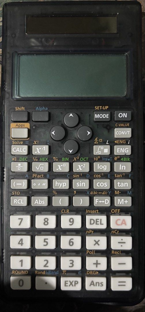 CANON F789SGA V1 (Category: Office & Business Technology) located in Manila. Submitted by mamurikeit70535 (Listing ID 1466843169, Image 1). Description: - Dual-line display for viewing equations and results together - Complete set of trigonometric, logarithmic, and fraction functions - Easy D-pad navigation for editing previous calculations - Clean keypad design with clear white and grey buttons - Dual-powered by solar and battery for uninterrupt
