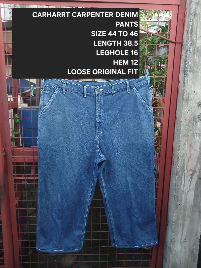CARHARTT CARPENTER PANTS 44 to 46 (Category: Jeans) located in Paranaque City. Submitted by dennis_580 (Listing ID 1466919537, Image 2). Description: CARHARTT CARPENTER PANTS SIZE 44 TO 46 LENGTH 38.5 ALTERED PM.