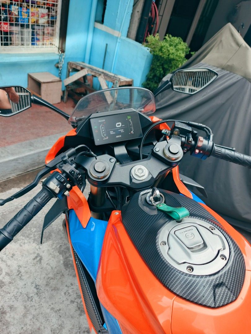 CFMoto 300SR Sportbike (Category: Motorbikes for Sale) located in Manila. Submitted by livedeer.608b16 (Listing ID 1466815521, Image 3). Description: RFS: Hospital Bill 🏍️ FOR SALE: CFMOTO 300SR – SLIPPER CLUTCH 📌 2022 Model 📌 Acquired: March 2023 📌 Mileage: 6,800 KM ONLY 📌 Slipper Clutch 📌 Blue & Orange Blaze 📌 Complete papers / ORCR 📌 All stock 📌 Tail tidy, side winglet & signal light upgrade 📌 Low mileage and well-maintained Selling 