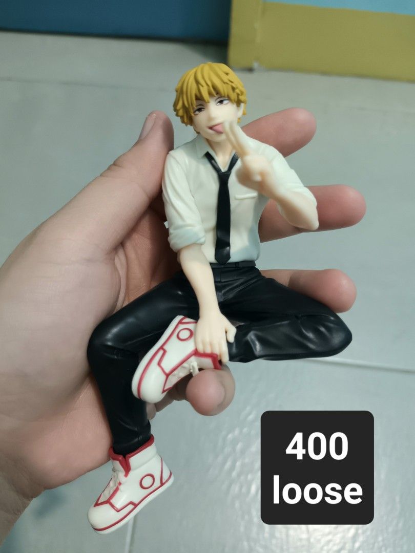 Chainsaw Man merchandise (Category: Figurines & Statues) located in Legazpi City. Submitted by hobbeecombsshoppu (Listing ID 1466878132, Image 3). Description: assorted, click each photo for details makima,beam, kobeni, aki, power, denji last price posted payment Gcash shipment JnT (starts at 75 for NCR) location Albay .
