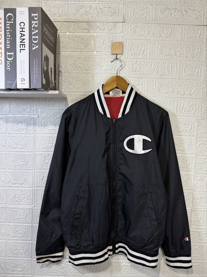 CHAMPION SATIN BASEBALL JACKET (Category: Coats, Jackets and Outerwear) located in Baguio. Submitted by kds_stuffs (Listing ID 1466794464, Image 1). Description: Mine: 450 📍CH4MP1ON satin baseball jacket 😍 Size: Large Dimension: 26.5L x 21W Color rate: 9/10 Issue: sira lang puller paayos nyo nalang, working naman Very good condition Need wash Gandara neto 💗.