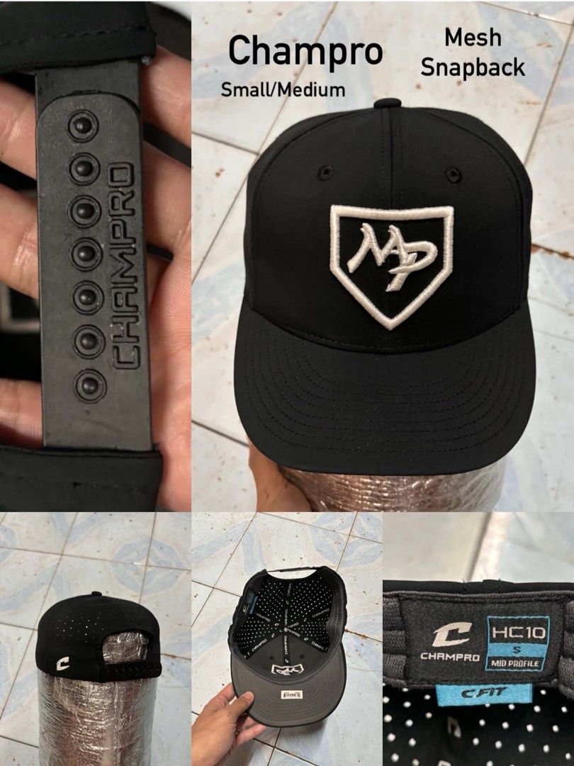 MP x Champro, (Mesh)Snapback (Category: Caps & Hats) located in Paranaque City. Submitted by kingdeward (Listing ID 1466774467, Image 1). Description: *Negotiable* Ukay Caps/Hats Casual need wash Parañaque Location Courier: Jnt/ LBC COD(Payment 1st) Lalamove.