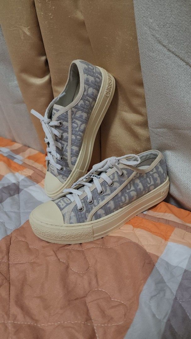 Christian Dior Dior-ID Sneaker (Category: Sneakers & Footwear) located in Manila. Submitted by talishang_ (Listing ID 1466877755, Image 1). Description: - Authentic Dior Oblique canvas low-top sneakers in grey and white - Trendy thick rubber platform sole for added height and comfort - White laces accented with branded Christian Dior hardware tags - Classic round toe design suitable for daily wear - Versatile and stylish addition to any casual ou
