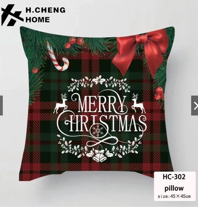 CHRISTMAS PILLOWCASE (Category: Bedding & Towels) located in Caloocan City. Submitted by rarewhale_487098 (Listing ID 1466844105, Image 2). Description: Product Details: Material: Cotton+Polyester Size: 45cmX4 5cm (18inchX18inch) Package includes: 1PCS Pillowcase (not including the inside of the pillow) According to the quantity of goods you buy Precautions: 1.Because of monitor differences, there may be color differences 2.Because the pillowcase