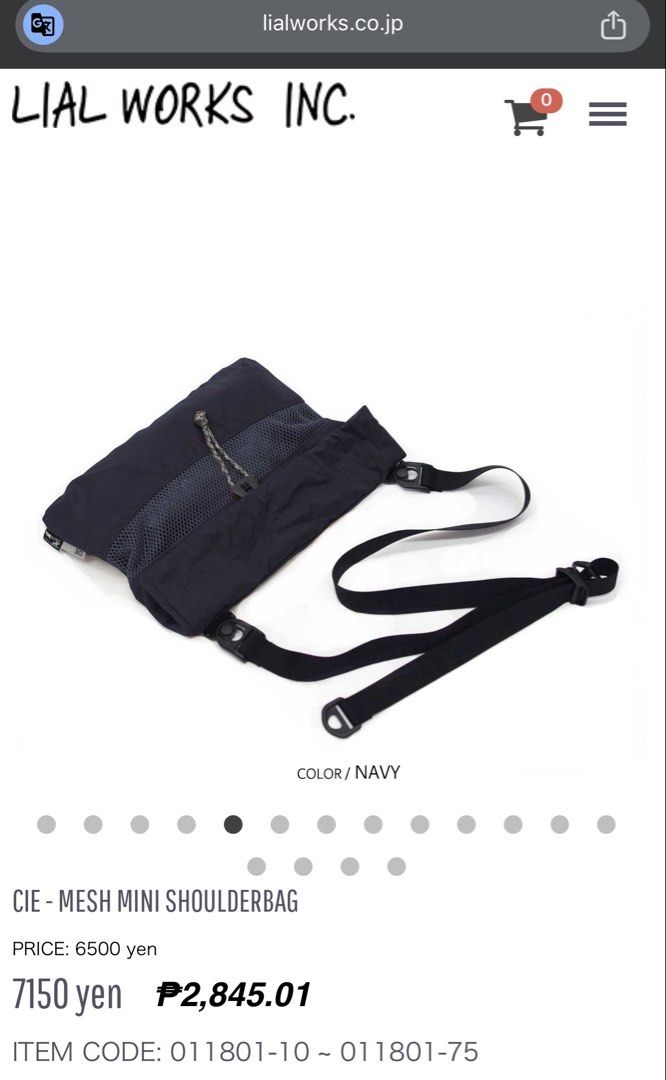 CIE Japan Mesh Mini Shoulderbag (Category: Sling Bags) located in Bauang. Submitted by thriftypockets92 (Listing ID 1466786941, Image 3). Description: .