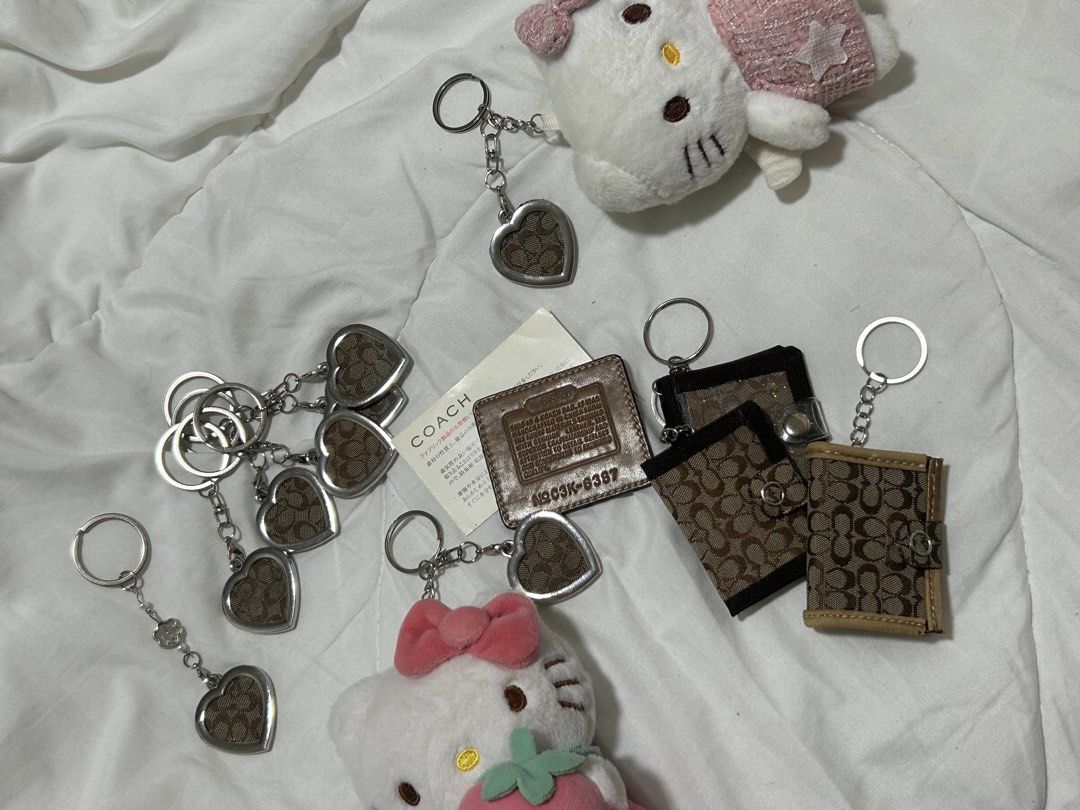 Coach Signature C Heart Keychain (Category: Wallets & Card holders) located in Santa Rita. Submitted by chloeclosette (Listing ID 1466801368, Image 2). Description: - Material/Design: Signature C canvas in brown with silver hardware great for bags and keys Made out of auth coach project bag! Loc- Pampanga.