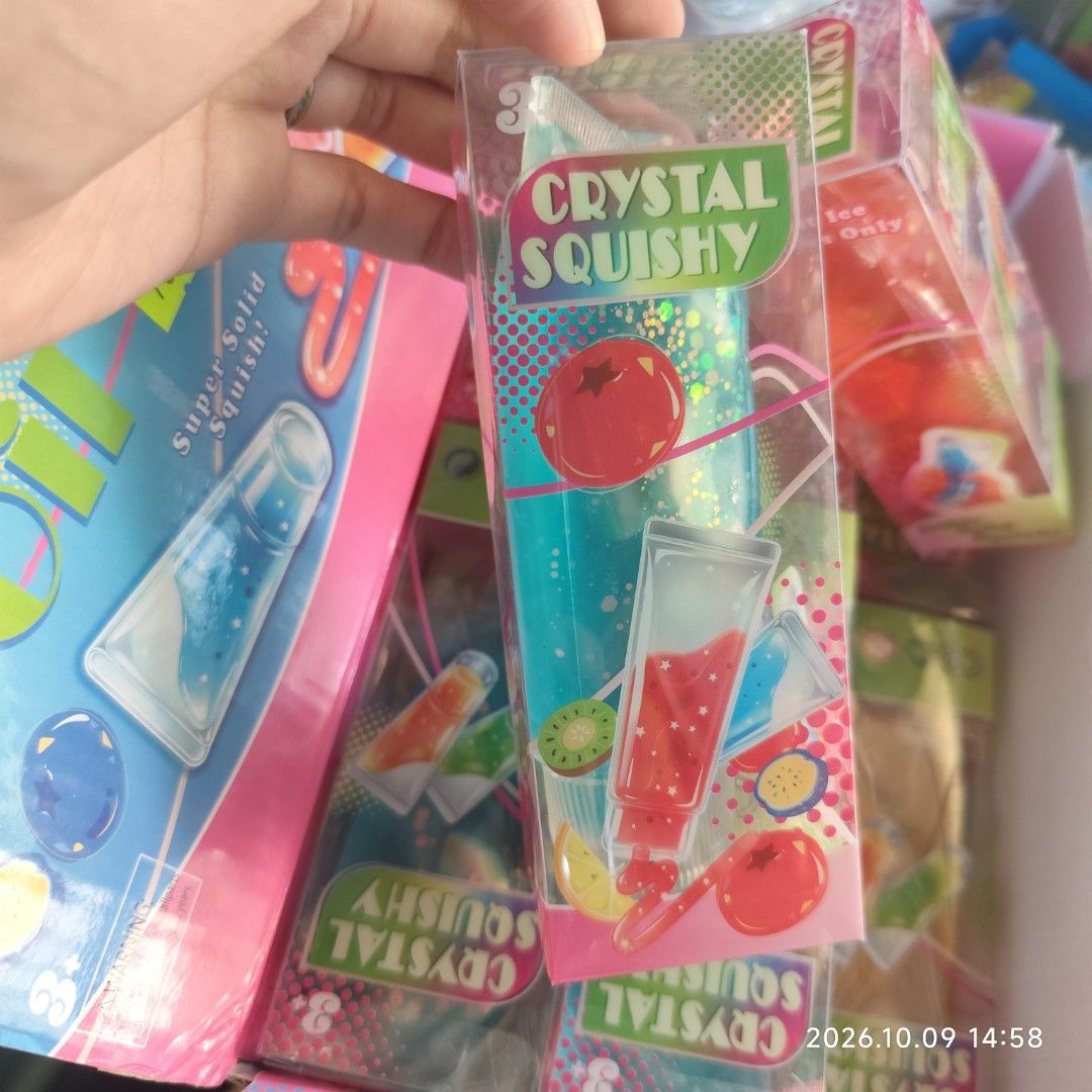 Coconut oil Squishy TOOTHPASTE Crystal Squeeze Toys (Category: Interactive Toys) located in Manila. Submitted by hzdeclutterstuffscollectionsph (Listing ID 1466839697, Image 2). Description: 🔴please send 📩 on my blue app HZ STATIONERY due to reply limit ni caro ✨180 each with acrylic box Available colors: 🔴Red & 🔵Blue NO COD - Pick up / Book to deliver G•Cash / Cash on pick up.