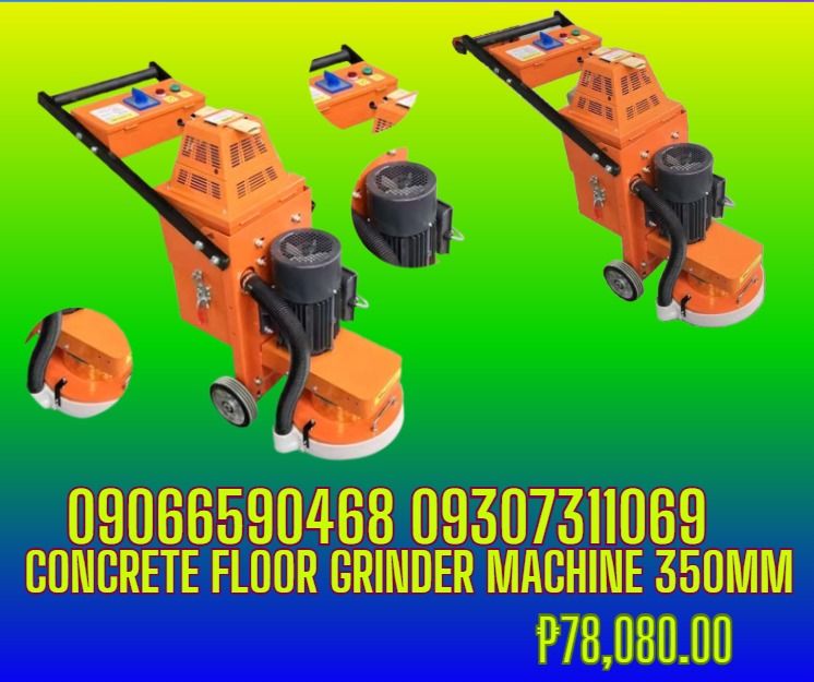 Concrete Floor Grinder machine 350mm (Category: Looking For) located in Caloocan City. Submitted by rochelleflores356-82603 (Listing ID 1466867463, Image 1). Description: Model Parameter Voltage:220V /380v Power:4kw Vacuuming power:0.75kw Working diameter 350mm YM-350 Motor type:copper wire motor Disc speed:750r/min Number of disc:3/4 pces Dimension:88*53*115cm Total weight:160kg Php 78,080.00 ✅ Quality products ✅ Big discount for bulk orders ✅ 1
