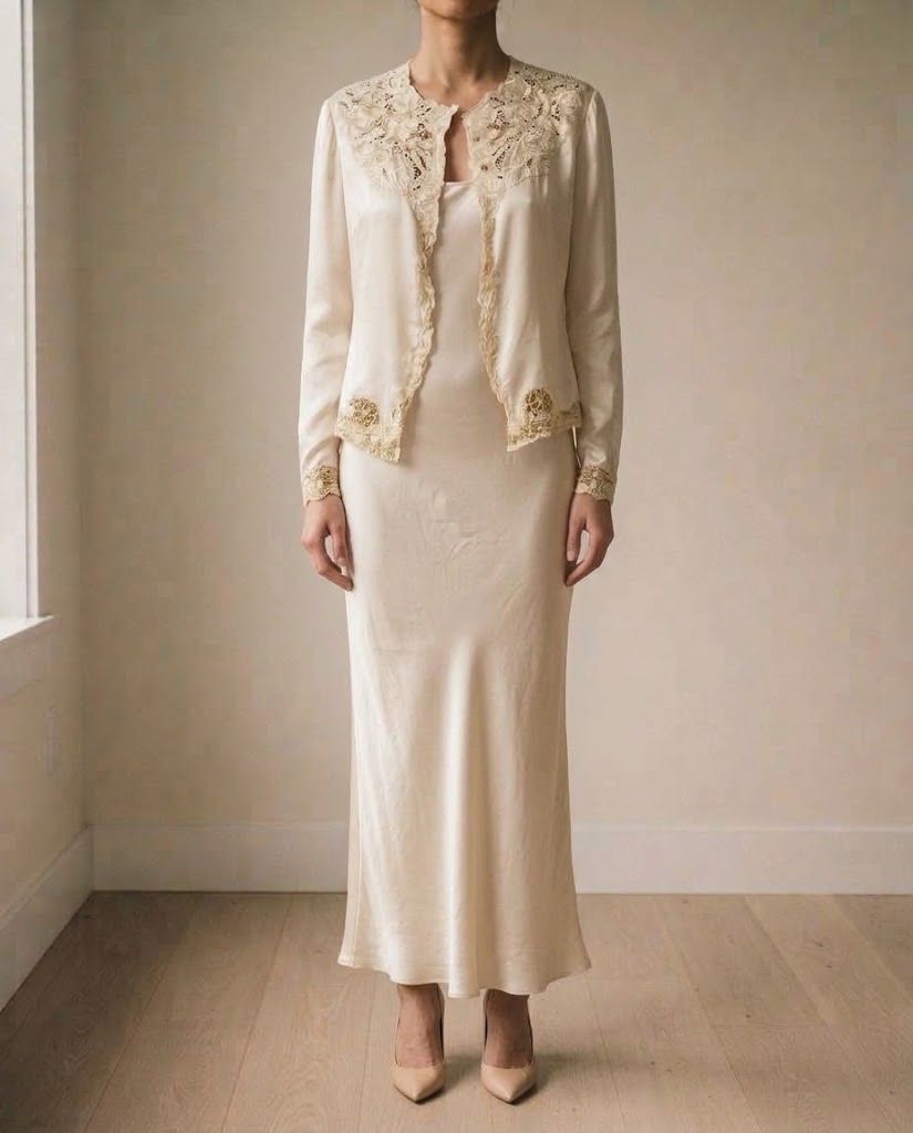 CREAM SILK BLOUSE CARDIGAN (Category: Longsleeves) located in Marikina City. Submitted by minimalistmanila (Listing ID 1465228850, Image 1). Description: Vintage 100% silk cream blouse cardigan. Hand embroidered. Medium. Exquisite style. Needs wash as kept in storage. Order now!.
