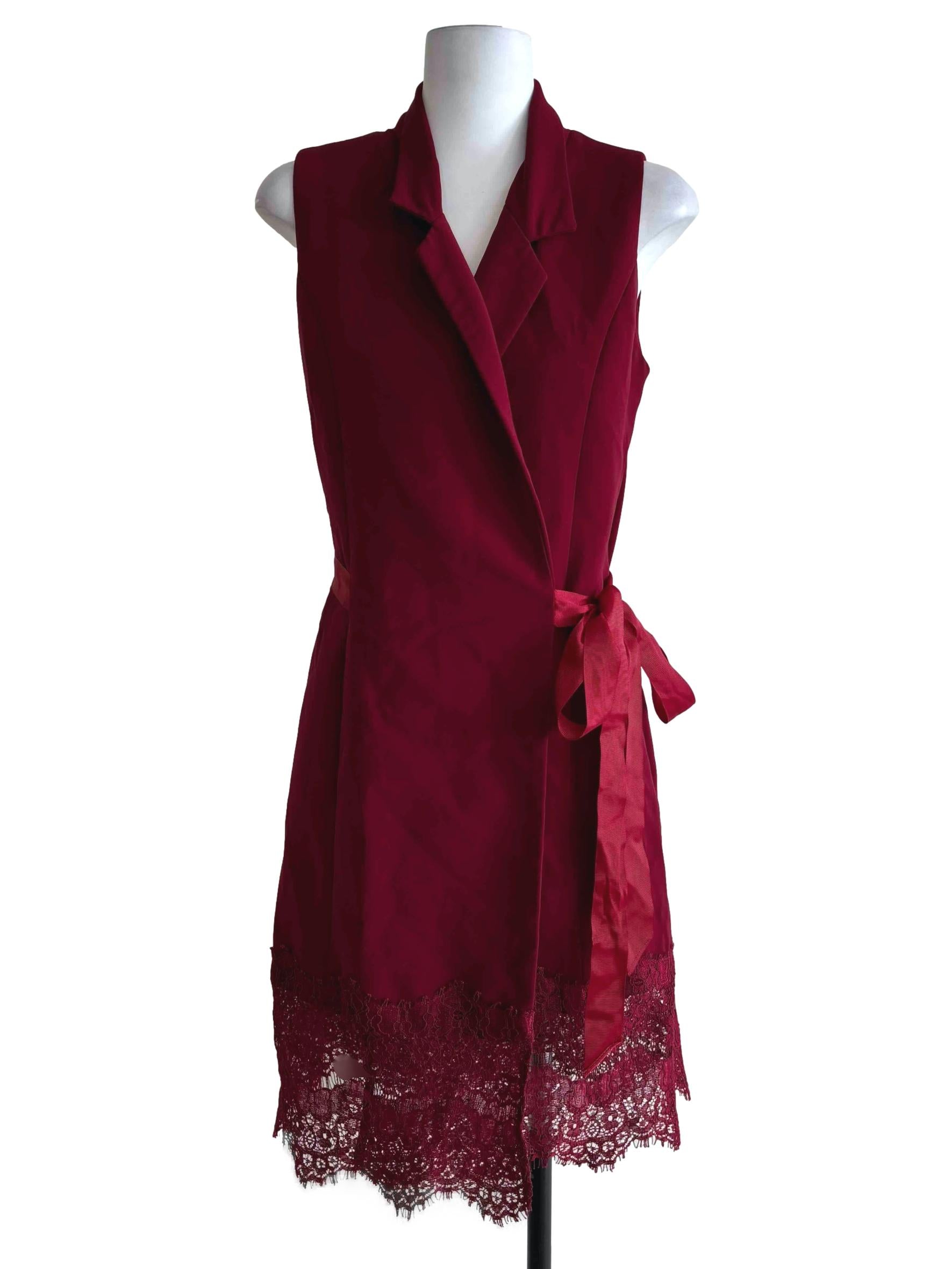 Creme De La Creme Ruby Red Lace Hem Wrap Dress #crssale, Women's ...