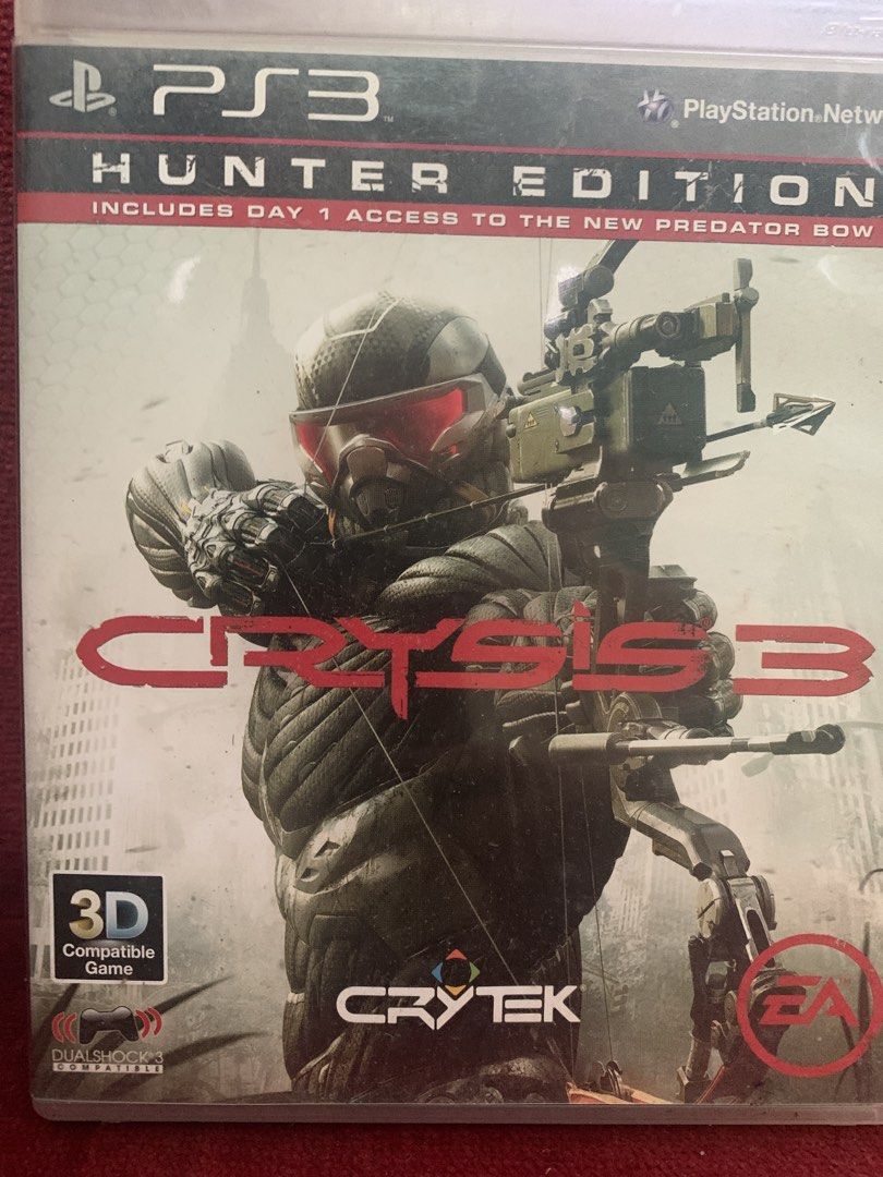 Crysis 3 Hunter Edition PS3 (Category: PlayStation) located in Makati City. Submitted by emenem.m (Listing ID 1466808391, Image 1). Description: - Game: Crysis 3 Hunter Edition for PlayStation 3 (EA / Crytek) - Inclusions: Day One access to the exclusive Predator bow - Compatibility: Supports 3D gaming and DualShock 3 controller - Shipping: Ships securely or available for meetup (PM for details).