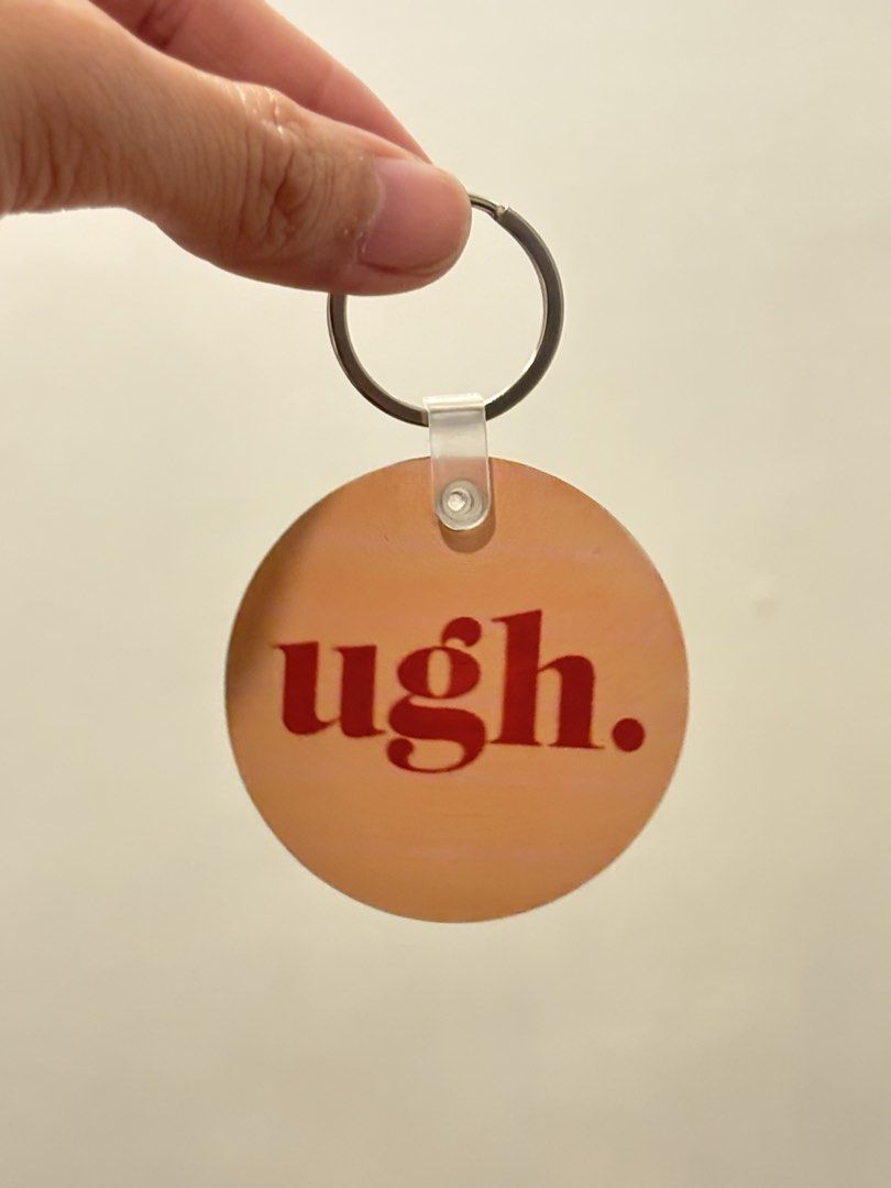 Customized Quote and Art Keychains (Category: Handmade Craft) located in Mandaluyong City. Submitted by shopwithjuu (Listing ID 1466798022, Image 1). Description: Super cute aesthetic keychains available in 4 designs: 'Ugh' quote, 'No Bad Days', Dalmatian in a headscarf, and Breakfast Club croissant. Features a sturdy metal keyring and clear strap. Perfect for keys and bags. Available as a set or individually—message me for your preferred design!