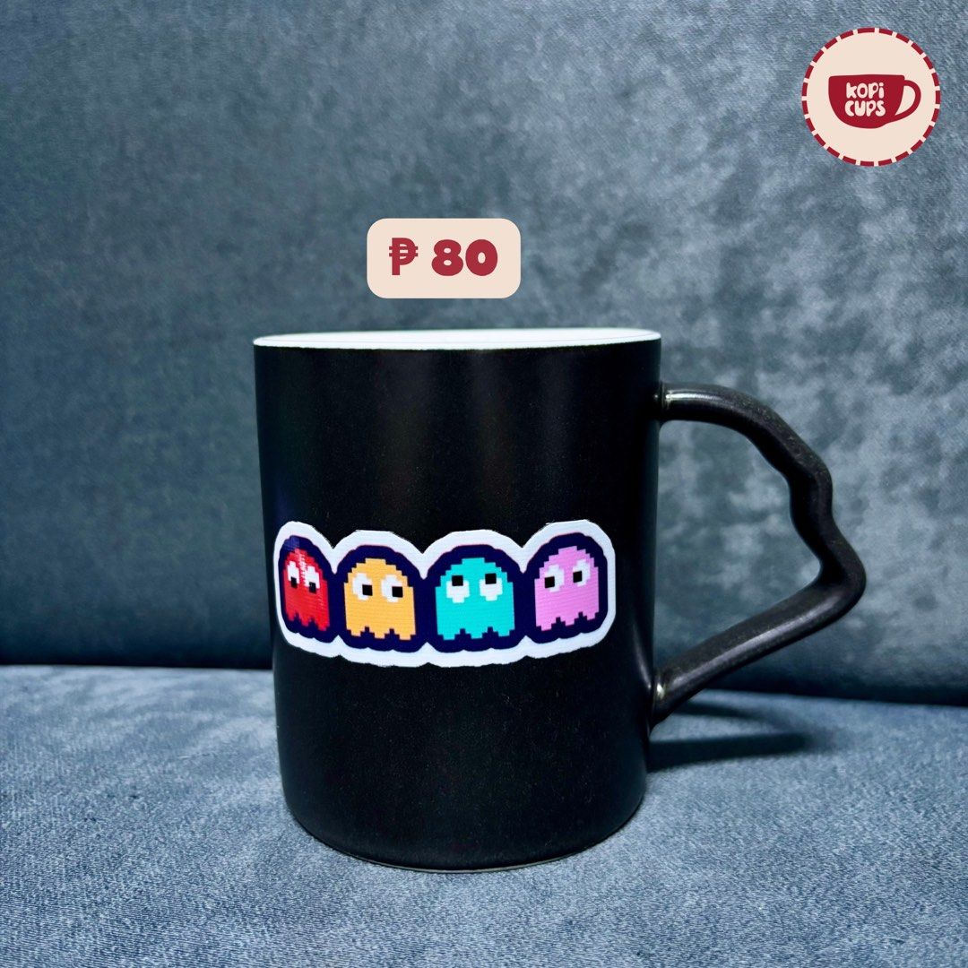 Cute Black Ceramic Coffee Mug (Category: Coffee & Tea Tableware) located in General Trias. Submitted by dddddaph (Listing ID 1466882142, Image 1). Description: Unique, comfortable angular handle design LOCATION: General Trias City, Cavite MOD: Lalamove/ J&T Cute and aesthetic mugs perfect for your coffee, tea, or as a gift for someone special!🧸✨ 📌 Please Read Before Ordering: * These are factory pull-out mugs, so minor imperfections may be pres