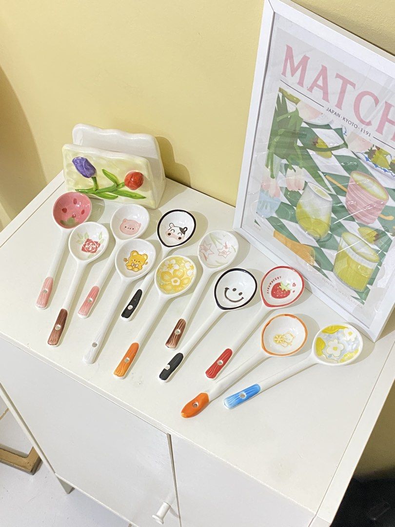 CUTE CERAMIC SPOONS (Category: Other Kitchenware & Tableware) located in Dasmarinas. Submitted by hannah.oakph (Listing ID 1466835530, Image 1). Description: let me know which number you'll get! :).