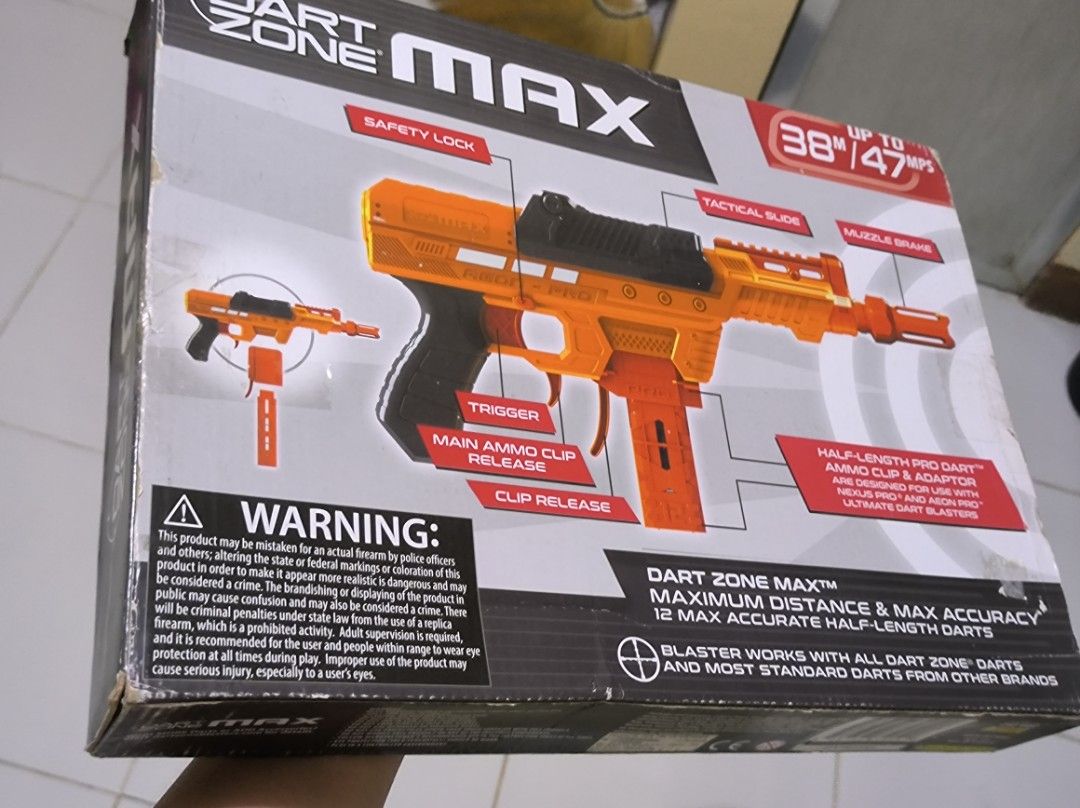 Nerf blaster - Dart Zone Max Aeon Pro (Category: Action & Battle Toys) located in Cavite. Submitted by kowalski777 (Listing ID 1466901913, Image 3). Description: Brand new Dart Zone Max Aeon Pro -box is slightly damaged but not the blaster inside MOP: Gcash/Maribank/Gotyme/Maya Can do meetups around Las Pinas or Alabang area. If via shipping, SF will be shouldered by the buyer..