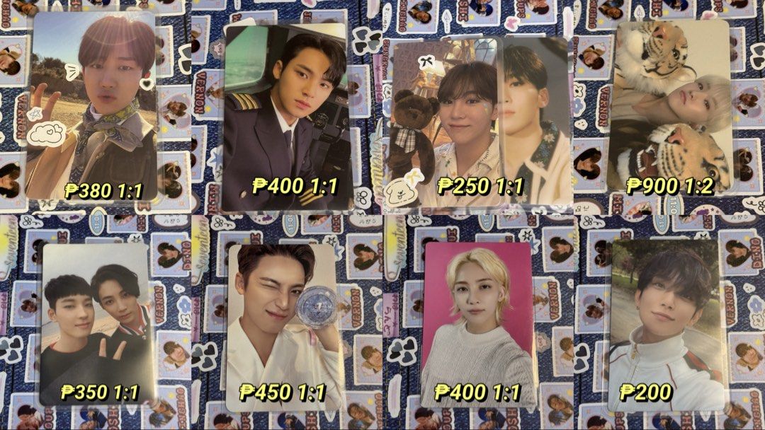 decluttering / quitting sale • SEVENTEEN PCs (Category: K-Wave Merchandise) located in Rizal. Submitted by loveand.beloved (Listing ID 1466862944, Image 1). Description: wts Ifb ph prices on pic onhand 30% payo prio taking more read t&c's ➜] https://tinyurl.com/beehivecart # seventeen svt photocard scoups jeonghan joshua jun hoshi wonwoo woozi the8 mingyu dk seungkwan vernon dino in the soop caratland caratzone the name dinosaur piloto barbie spe