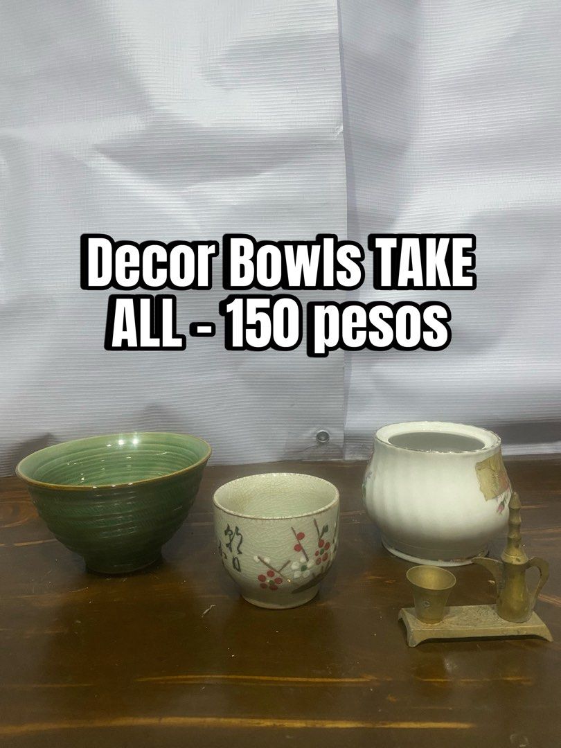 Decor Bowls TAKE ALL (Category: Other Home Decor) located in Manila. Submitted by dealrack (Listing ID 1466783163, Image 1). Description: .