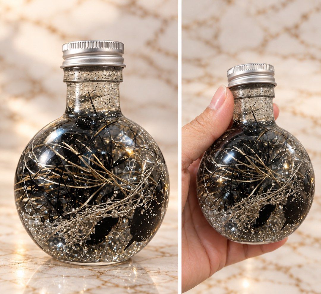 decorative spherical herbarium bottle filled 4” (Category: Everything Else Others) located in San Fernando. Submitted by dntjapansurpluselyu (Listing ID 1466912047, Image 1). Description: .