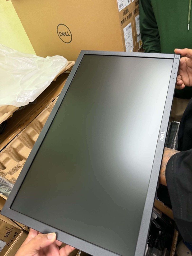 Dell E2220H Flat Panel Monitor (Category: Monitor Screens) located in Manila. Submitted by trvpspxt (Listing ID 1466849725, Image 2). Description: Dell E2220H 22” Monitor 50/60 Hz Display 100-240V flat panel monitor manufactured November 2021. Standard desktop screen unit, black casing. Multiple units available in original boxes stacked up in storage. Standard power input specifications marked on the back label. Clean screen surface..