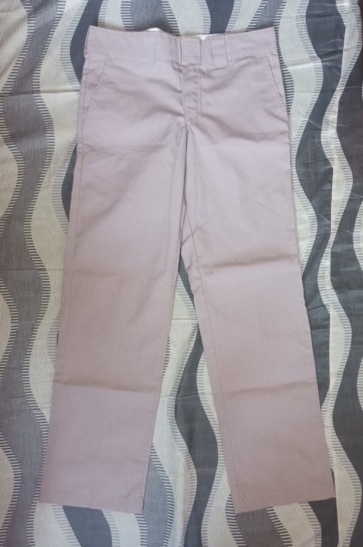 Dickies WP807 Slim Straight Work Pants - Silver Gray (Category: Chinos) located in Manila. Submitted by younglord025 (Listing ID 1466858108, Image 3). Description: 🔥 Authentic Dickies WP807 Slim Straight Work Pants Modern mid/low-rise cut that sits below the waist with a slim thigh and straight leg opening. • Model Code: WP807SV (Slim Straight) • Color: Silver Gray • Material: 65% Polyester / 35% Cotton (Durable Twill) • Rise Fit: Sits below the