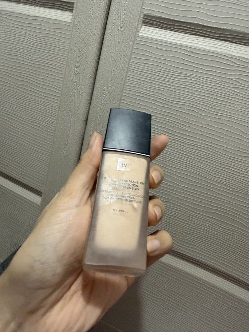 Dior Forever 24H Foundation Shade 1N (Category: Makeup) located in Davao. Submitted by fabdeclutter (Listing ID 1466965579, Image 3). Description: - Brand: Dior - Product: Forever 24h Wear High Perfection Skin-Caring Foundation - Shade: 1N Neutral - Finish & Protection: Matte finish with SPF 20 PA+++ - Packaging: Standard size frosted glass bottle with black cap and CD logo - Condition: Lots of product left based on visible fill line - Perfect fo
