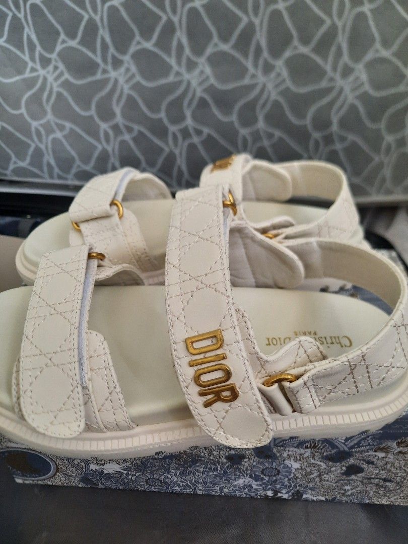 Dior sandals replica (Category: Sandals) located in Quezon City. Submitted by misiamitch (Listing ID 1466846614, Image 3). Description: Dior sandals replica, with box. Brandnew w/ paper bag. size 39.
