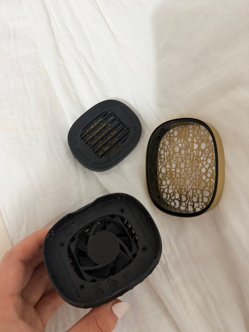 Diptyque Electric Wall Diffuser (Category: Home Fragrance) located in Taguig. Submitted by mengxir20193848 (Listing ID 1466814687, Image 3). Description: - Authentic Diptyque wall plug diffuser in sleek black and gold - Features a gorgeous gold geometric cover and scent cartridge compartment - Plugs directly into standard wall outlets with built-in prongs - Fan-powered design ensures even fragrance circulation in any room - Perfect upgrade for yo