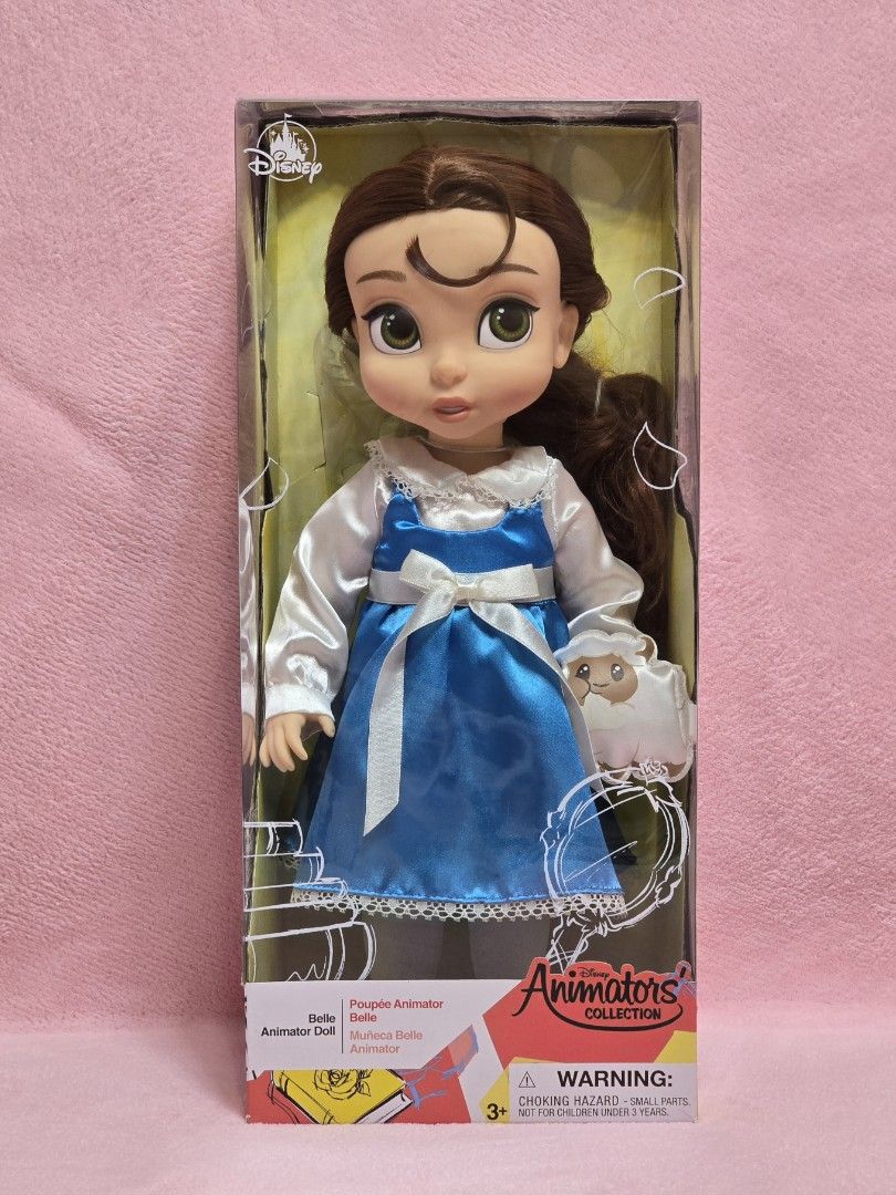 DISNEY ANIMATOR BELLE (Category: Kids Toys) located in Quezon. Submitted by blushreloved (Listing ID 1466819022, Image 1). Description: Swap clothes sa 3rd edition belle , intact si belle inalis lang talaga ung dress then sealed ulit Selling As Is.