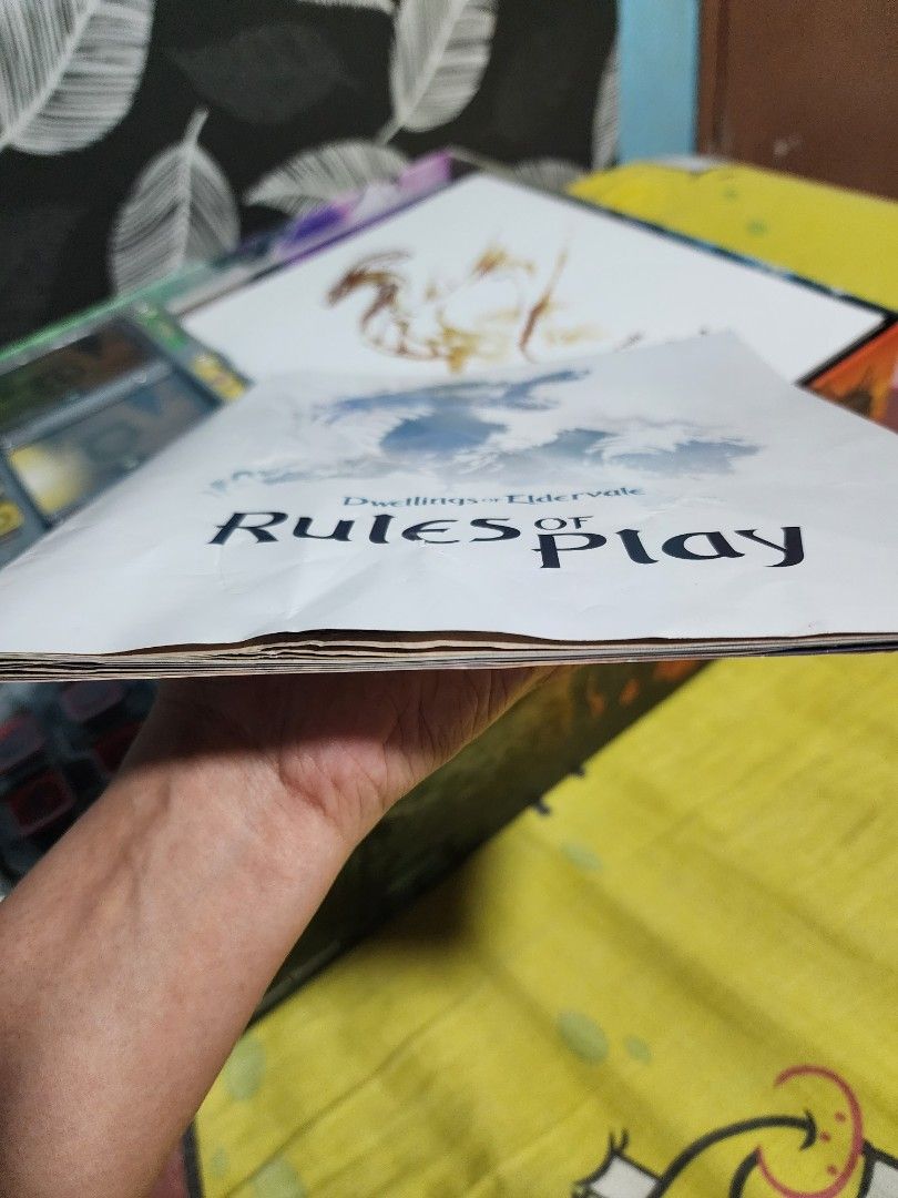 Dwellings of Eldervale Board Game (Category: Board Games & Puzzles) located in Quezon City. Submitted by gareki99 (Listing ID 1466788630, Image 3). Description: For Sale: Dwellings of Eldervale 2nd Ed Standard ₱4,800 ✨ Played only twice ✨ All cards sleeved ✨ All contents/components are in perfect condition except the rulebook 📖 Minor damage/crease on the front page of the rulebook (see photos) RFS: Need to free up space Originally wanted to sell