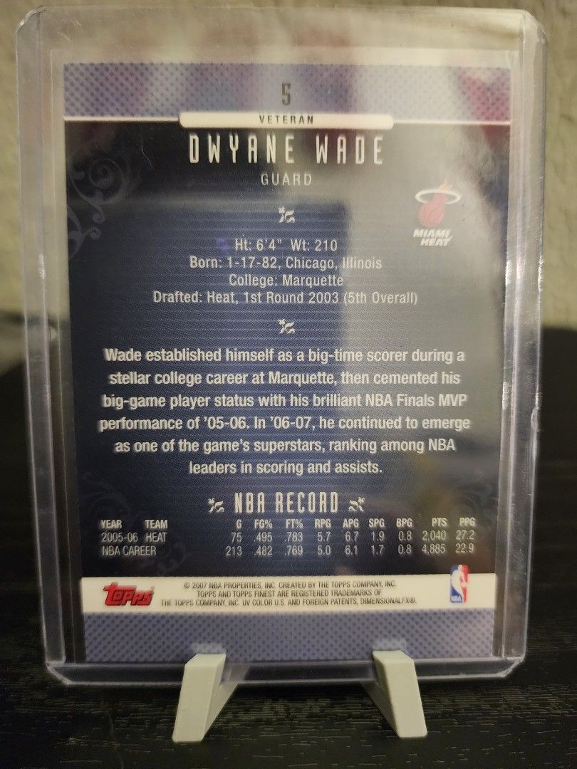 Dwyane Wade 5 (Category: Raw Singles) located in Manila. Submitted by kg613 (Listing ID 1466778203, Image 2). Description: .