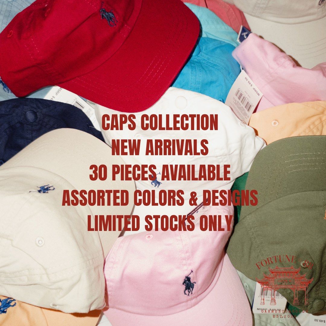 Embroidered Pony Logo Baseball Caps (Category: Caps & Hats) located in Paranaque City. Submitted by f0rtune_88 (Listing ID 1466958952, Image 1). Description: Price: ₱350 each Bulk Price: ₱8,400 for 30 pcs (₱280 each) Style: Classic Baseball Cap Design: Embroidered Pony Logo Authenticity: Non-authentic / Imitation Bulk orders available! All 30 pcs take-all for ₱8,400. Please note that these caps are not authentic Ralph Lauren products..