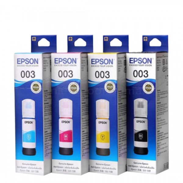 Epson Genuine Ink 001, 003, 008 (Category: Printers, Scanners & Copiers) located in Pasig City. Submitted by kc080905 (Listing ID 1466856342, Image 1). Description: Genuine Ink Epson 008 P1000 - kung per set all colors 008 Black - 400 008 Cyan - 250 008 Yellow - 250 008 Magenta - 250 Genuine Ink Epson 001 Set P600 - kung per set all colors 001 Black - 250 001 Cyan - 150 001 Yellow - 150 001 Magenta - 150 Also Available 003 P150 and 664 P100 All i