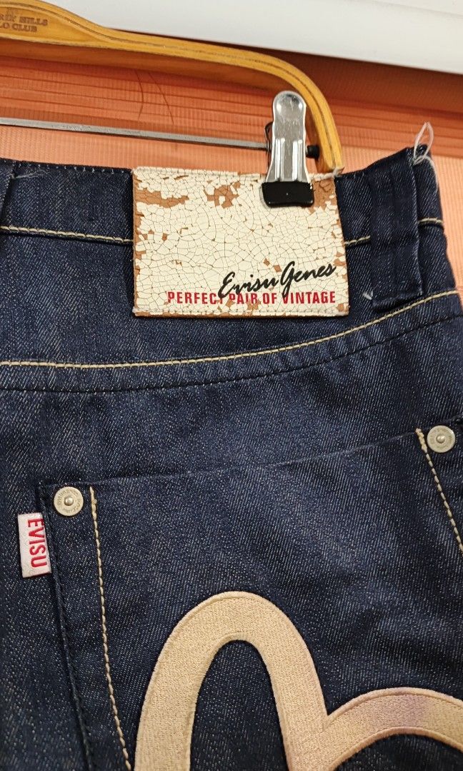 Evisu Genes Raw Denim Unique Jeans (Category: Jeans) located in Cabuyao City. Submitted by dthrifts (Listing ID 1466847079, Image 3). Description: 28-29 W 40 L Authentic Excellent Condition.