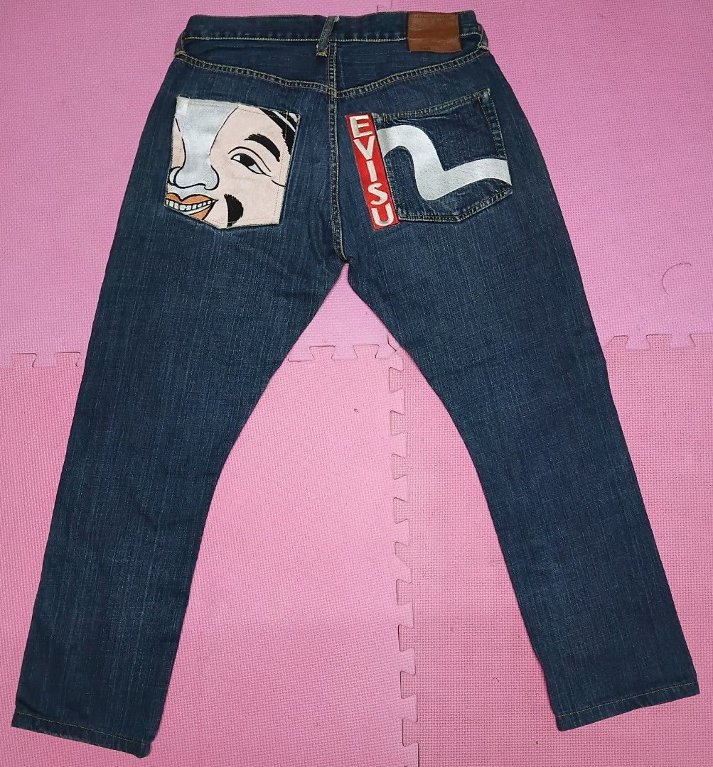 EVISU JEANS (Category: Jeans) located in Manila. Submitted by 6ram9 (Listing ID 1466911129, Image 2). Description: GOOD CONDITION NO ISSUE 32-33 waistline 38 lenth 7 hem FREE SHIPPING.