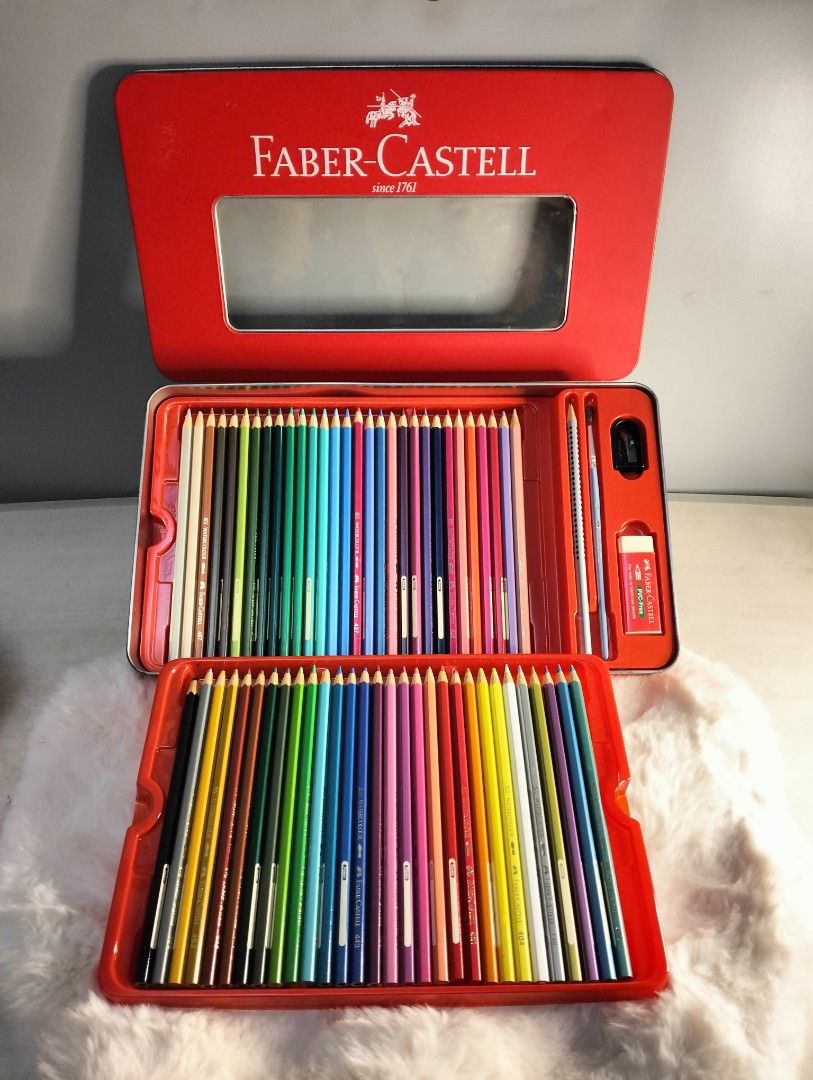 Faber Castell colored pencil set 60s (Category: Craft Supplies & Tools) located in Manila. Submitted by alayassulittipidfinds (Listing ID 1466925495, Image 1). Description: Almost new.