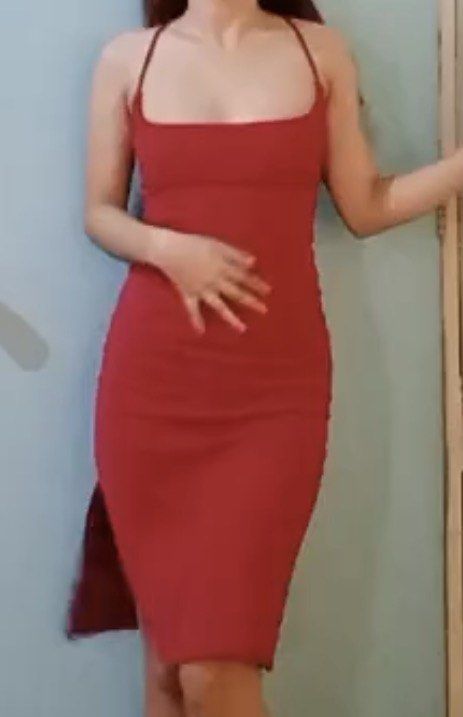 Fitted Backless Dress (Category: Dresses) located in Mandaluyong City. Submitted by yanna_02501 (Listing ID 1465683309, Image 3). Description: Material is knitted cotton. Message for a video wearing this dress. .