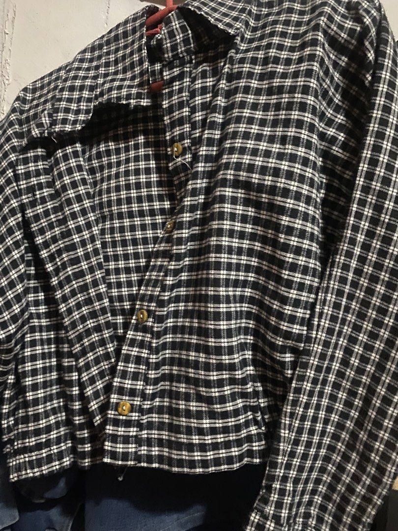 Flannel Shirt Bundle (Category: Coats, Jackets and Outerwear) located in Pasig City. Submitted by thevintagenook (Listing ID 1466907543, Image 2). Description: - Brand: Vans - Style: Long sleeve flannel shirt - Colorway: Blue, black, and white plaid - Features: Button-down front, classic collar, button cuffs, and a single chest pocket with Vans logo tag - Fit: Standard fit - Material: Soft cotton flannel - Condition: Great layering piece for cool