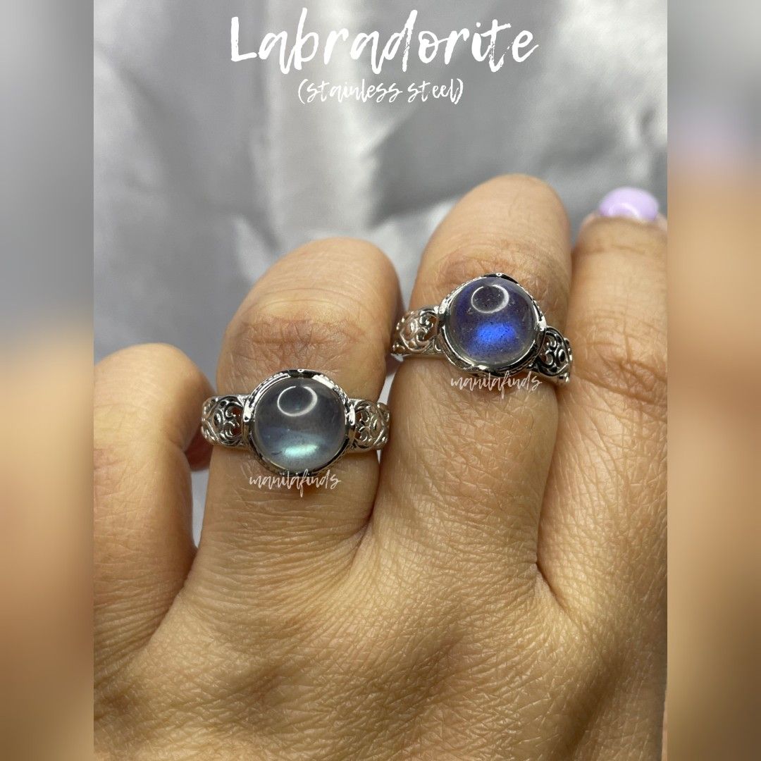 Flashy Labradorite stainless steel adjustable rings (Category: Rings) located in Caloocan City. Submitted by manilafinds. (Listing ID 1466885756, Image 2). Description: ⚜️ Labradorite ⚜️ #manilafindsRings ✔️ Stainless Steel ✔️ Adjustable Fit 🎀 𝗔𝘃𝗮𝗶𝗹𝗮𝗯𝗹𝗲 𝗼𝗻 𝗺𝘂𝗹𝘁𝗶𝗽𝗹𝗲 𝗽𝗹𝗮𝘁𝗳𝗼𝗿𝗺𝘀 — 𝗳𝗶𝗿𝘀𝘁 𝘁𝗼 𝗽𝗮𝘆, 𝗳𝗶𝗿𝘀𝘁 𝘁𝗼 𝘀𝗲𝗰𝘂𝗿𝗲. 🎀 1️⃣ ₱360 green flash 2️⃣ ₱360 blue flash 👆🏼 Tap ➡️ #MNLFindsAVAILABLE ⬅️ to view all