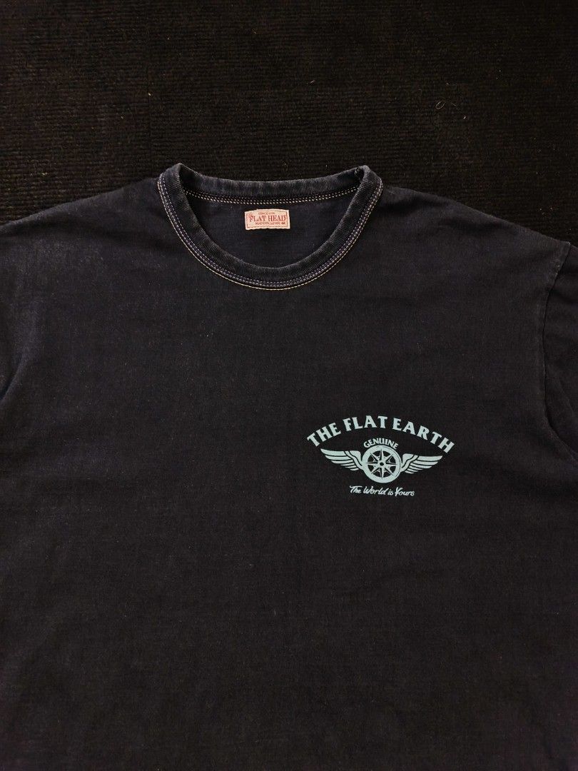 Flat Head "Where sun meets earth" (Category: Tshirts & Polo Shirts ) located in San Fernando. Submitted by gaboo_asncn (Listing ID 1466945633, Image 3). Description: - The Flat Head "Where sun meets earth" - Size: XL (W23/L29) - Condition: Excellent - Color Rate: 9.5/10 - No issue.