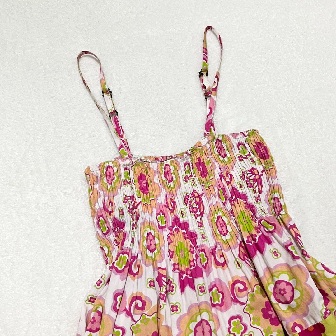 Floral Patchwork Spaghetti Strap Smocked Dress (Category: Dresses) located in Binan City. Submitted by veniceao (Listing ID 1466953367, Image 3). Description: PLEASE READ ❤️ Loc: Manila/Laguna (open for checkout for cheaper sf—starts at ₱20) For sure buyer: 1. Make an offer. 2. Send your details for confirmation 3. Pay until 3pm the next day I confirm the order. Details: - Fits size xs-med - Vibrant patchwork design with mixed floral prints in pi