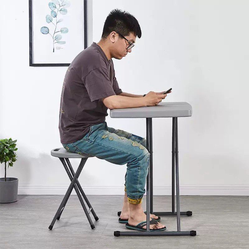 Foldable Table (Category: Tables & Sets) located in Singapore. Submitted by little_fatty_shop (Listing ID 1466829621, Image 2). Description: - Space-saving folding table - Yellow colour top with smooth rounded corners - Sturdy metal legs for reliable support - Folds completely flat for easy storage when not in use - Ideal for small rooms, study sessions, or temporary workstations - Colour: Yellow.